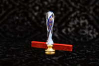 Blue Murano glass seal set